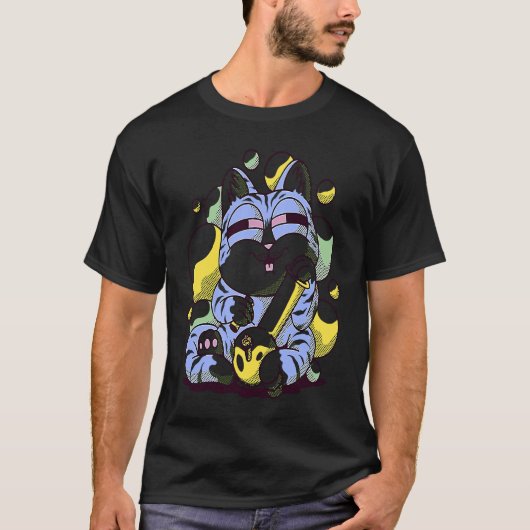 ポン喫煙猫 Tシャツ (正面)
