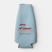 ポン赤と白トゥーンボパーソナライズされたート ボトルクーラー (正面)