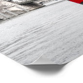 ポン・ビール・アケム近くの係留されたハウスボート - パリ ポスター (角)