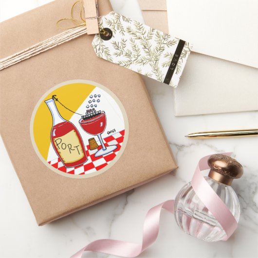 ポーおもしろいトワインラバーマンガ ラウンドシール (ギフト)