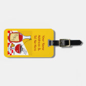 ポーおもしろいトワイン漫画の荷物タグ ラゲッジタグ (正面横)