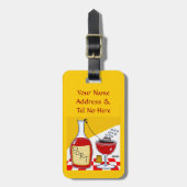 ポーおもしろいトワイン漫画の荷物タグ ラゲッジタグ (正面縦)