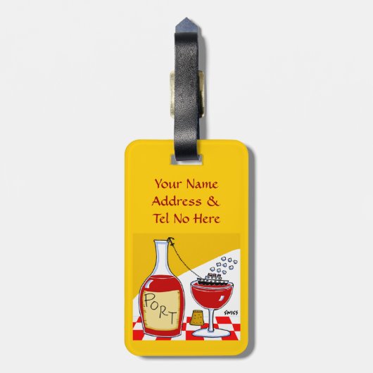 ポーおもしろいトワイン漫画の荷物タグ ラゲッジタグ (裏面縦)