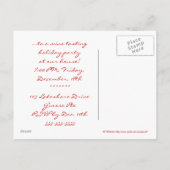 ポーおもしろいトワイン試飲パーティーボンボヤージュ招待状 インビテーションポストカード (裏面)