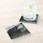 ポーおもしろいブラックレイヴンバードハローウィンパーティフリーキン ガラスコースター (アングル)