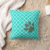 ポーおもしろいプ印刷オンアクアカラークローバー クッション (ブランケット)