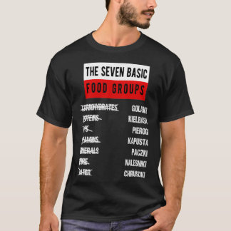 ポーおもしろいランドピエロギキエルバサグルメデザイン Tシャツ