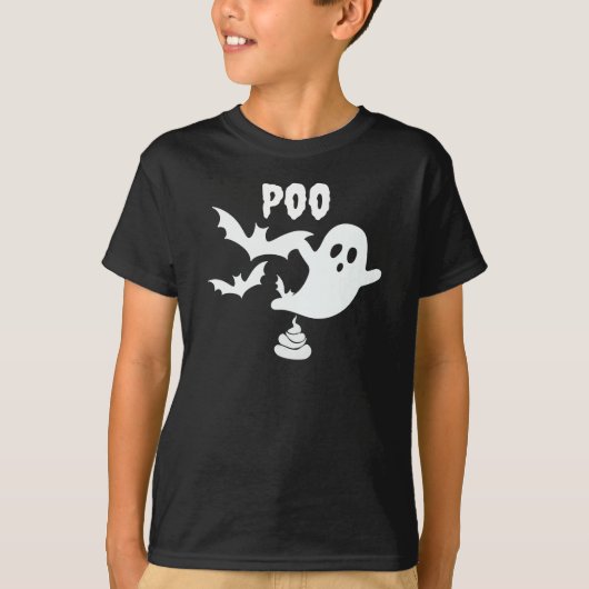 ポーおもしろい幽霊 Tシャツ (正面)