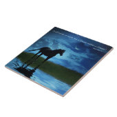 ポーが夢の中で馬と空の空と夢を タイル (側面)