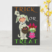 ポーさよならの子犬ハロウィンカード カード (黄色い花)