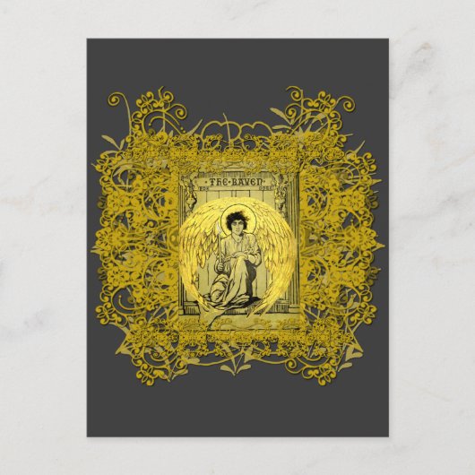 ポーのイラストレーションRAVEN by Gustave Doore ポストカード (正面)