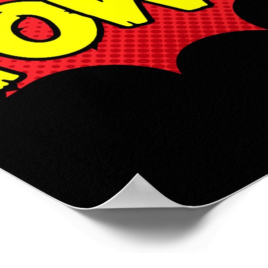 ポーウ!アーはっきりしたトポップ・アートの漫画の影響 ポスター (角)