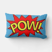 「ポーウ！」 スーパーヒーロー漫画ブックレッド/イエローバブル塊 ランバークッション (裏面)