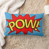 「ポーウ！」 スーパーヒーロー漫画ブックレッド/イエローバブル塊 ランバークッション (ブランケット)