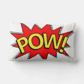ポーウ！ – スーパーヒーロー漫画ブックレッド/イエローバブル ランバークッション (裏面)