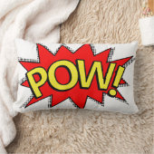 ポーウ！ – スーパーヒーロー漫画ブックレッド/イエローバブル ランバークッション (ブランケット)