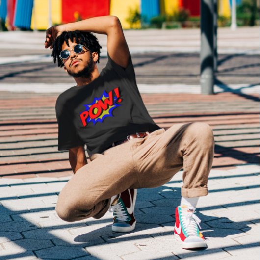 ポーウ!ヴィンテージポップ・アートのアート漫画文字効果 Tシャツ