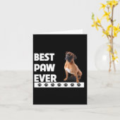 ポーエバーボクサーブルドッグパパファーザーズデイ愛犬家 カード (黄色い花)