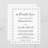 ポーエレガントト印刷予算結婚式招待状 (正面/裏面)