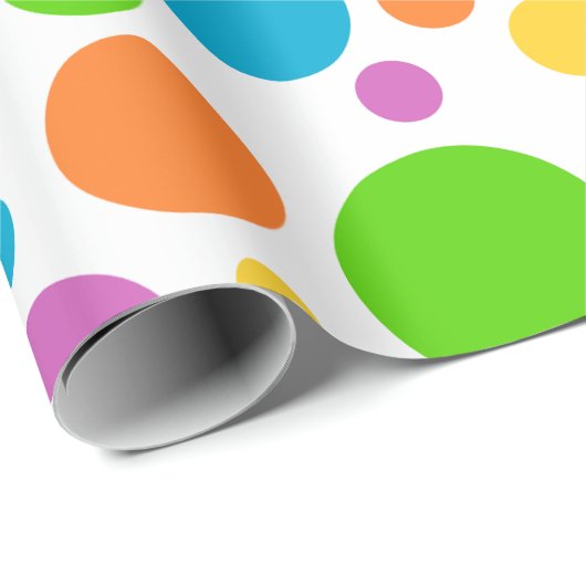 ポーカカラフルドットラッピング紙 ラッピングペーパー (ロールコーナー)