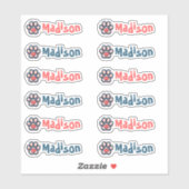 ポーカラフルト印刷およびハート名前をカスタムするラベルセット シール (シート)