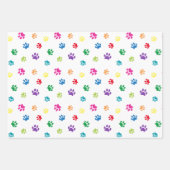 ポーカラフルト印刷パターンを白黒グレー ラッピングペーパーシート (正面2)