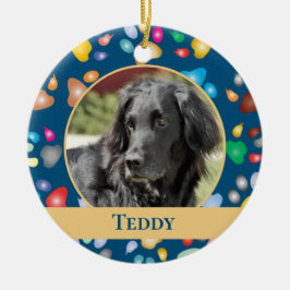 ポーカラフルト柄ペット セラミックオーナメント