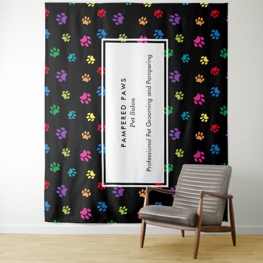 ポーカラフルプ印刷プロフェッショナルペットサロン タペストリー (インサイチュ)