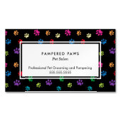 ポーカラフルプ印刷プロフェッショナルペットサロン マグネット名刺 (正面)