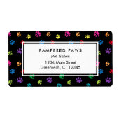 ポーカラフルプ印刷プロフェッショナルペットサロン ラベル (正面)