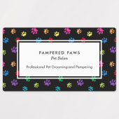 ポーカラフルプ印刷プロフェッショナルペットサロン ラベル (デザイン1)