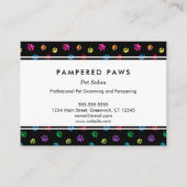 ポーカラフルプ印刷プロフェッショナルペットサロン ロイヤリティカード (正面)