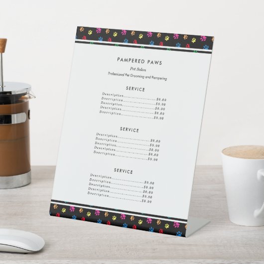 ポーカラフルプ印刷プロフェッショナルペットサロン 台座サイン (インサイチュ)