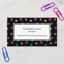 ポーカラフルプ印刷プロフェッショナルペットサロン 名刺