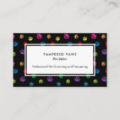 ポーカラフルプ印刷プロフェッショナルペットサロン 名刺 (正面)