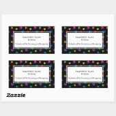 ポーカラフルプ印刷プロフェッショナルペットサロン 長方形シール (シート)