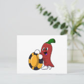 ポーカーでチップと遊ぶペッパー ポストカード (スタンド正面)