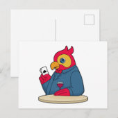 ポーカーで遊ぶパラオット(ポーカーカード付き) ポストカード (正面/裏面)