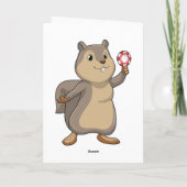 ポーカーで遊ぶリスとポーカーチップ カード (裏面)