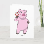 ポーカーで遊ぶ豚 カード (裏面)