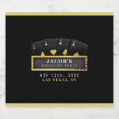 ポーカーのエース ブラック&ゴールド バチェラーパーティー ビールラベル (シングルラベル)