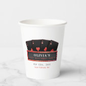 ポーカーのエース レッド & ブラック 21歳の誕生日パーティー 白 紙コップ (正面)