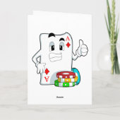 ポーカーのカードとチップ カード (裏面)