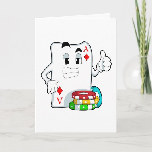 ポーカーのカードとチップ カード (正面)