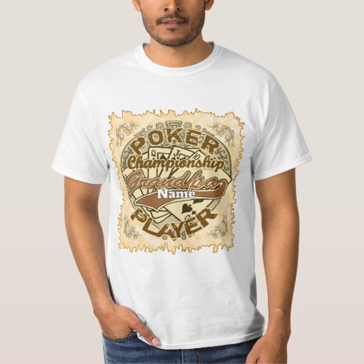 ポーカーのチャンピオンおじいちゃん Tシャツ (正面)