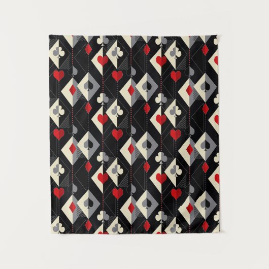 ポーカーのトランプのスーツ。 タペストリー (正面)