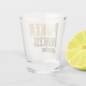 ポーカーのプリンセス ゴールド ユーモア オーダーメイド ショットグラス (裏面)