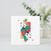 ポーカーの女王ハート プレイイングカード カジノ ギャンブル ギ 招待状 (スタンド正面)