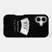 ポーカーの役のキング iPhone 16ケース (裏面横)