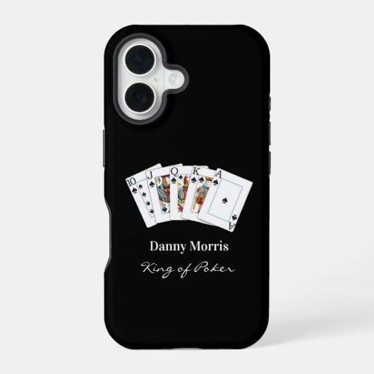 ポーカーの役のキング iPhone 16ケース (裏面)